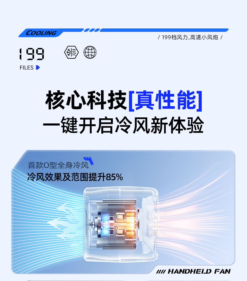 源头一件代发充电手持风扇迷你学生便携式桌面支架涡轮礼品小风扇详情13