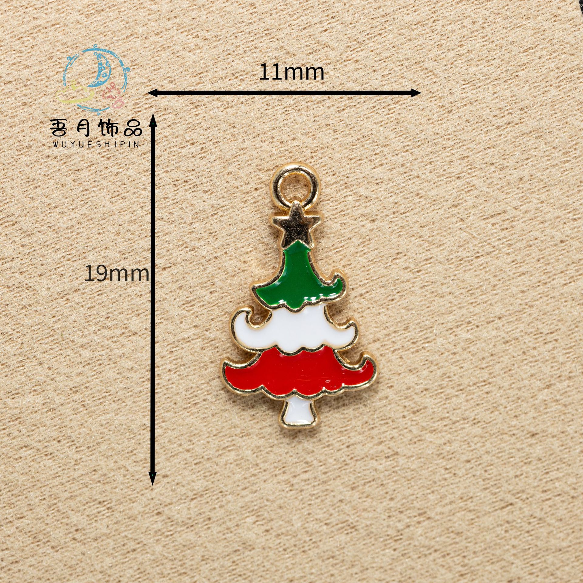 大量圣诞系列合金滴油配件挂件吊坠DIY跨境麋鹿雪花胸针别针装饰详情10