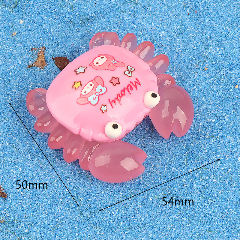 Creative cartoon glow-in-light cute Sanliou little crab three-dimensional micro-landscape decoration DIY decorative blind bag accessories pic 14