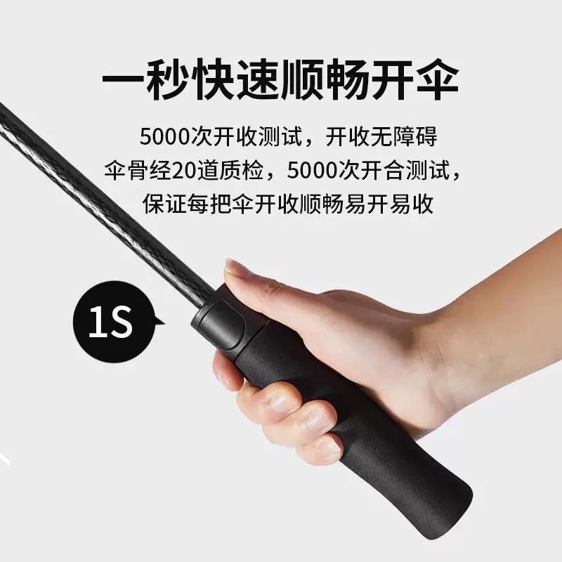 125cm高尔夫雨伞加大加厚直柄伞黑胶两用伞晴雨工厂批发一件代发详情6