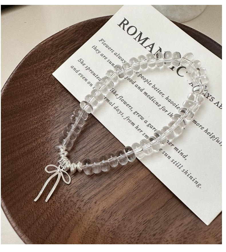 S925纯银韩版小众设计感白水晶时尚手链合集韩国风通勤款首饰品详情6