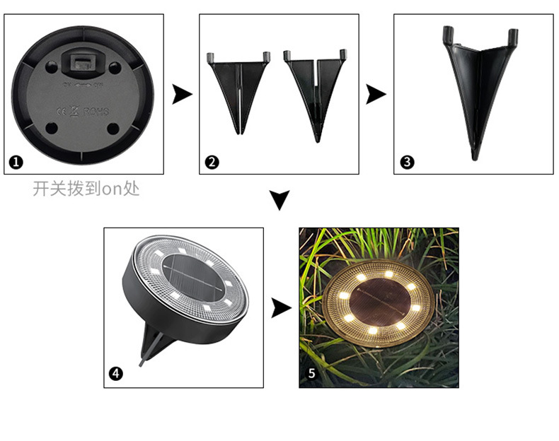 Solar lamps, outdoor waterproof steps, garden and lawn lamps, solar buried lamps, solar courtyard lamps pic 11