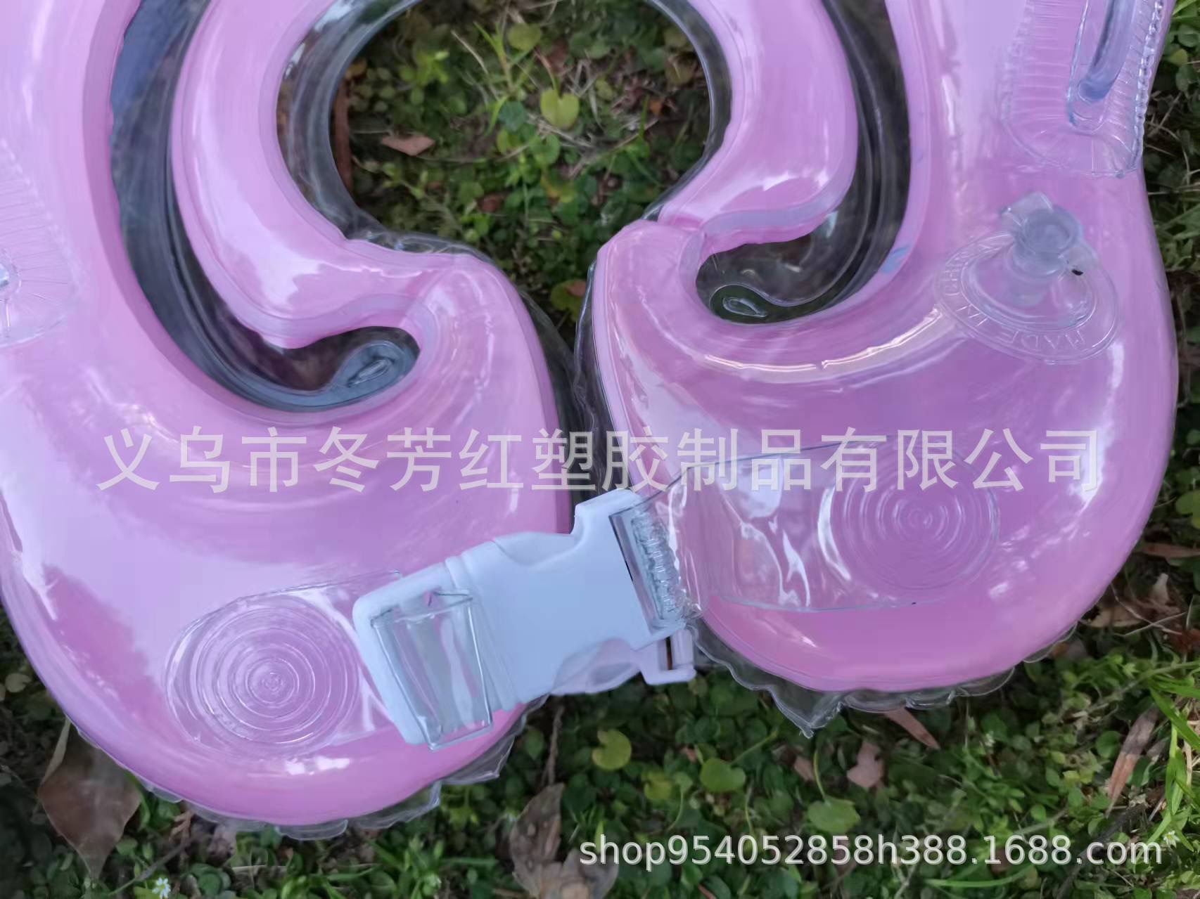 厂家直供新款婴儿脖圈0到12个月双把手双铃铛戏水游泳圈宝宝玩具运动户外游泳用品详情5