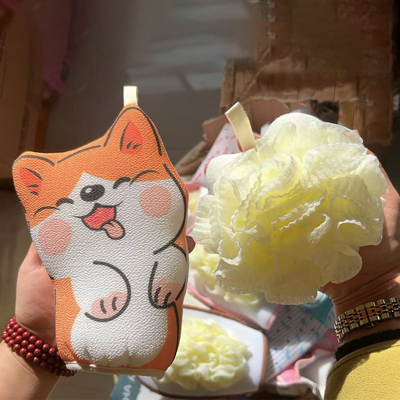 可爱卡通搓澡巾沐浴球工厂搓澡神器下泥洗澡巾新款浴花两用搓澡巾详情24