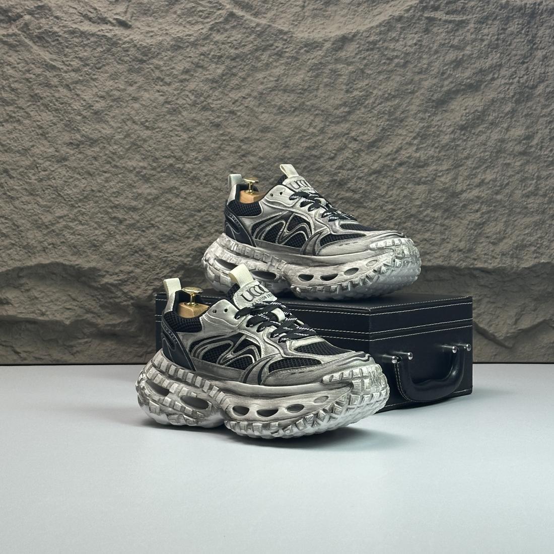 复古男士ins老爹鞋厚底休闲潮男百搭做旧款轮胎底青年时尚男鞋详情3