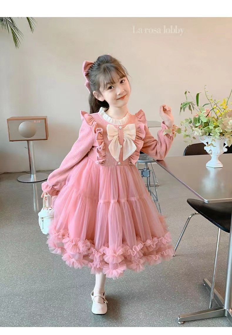 女童秋装连衣裙洋气秋冬小女孩2024新款裙子儿童装秋款公主裙秋季详情5