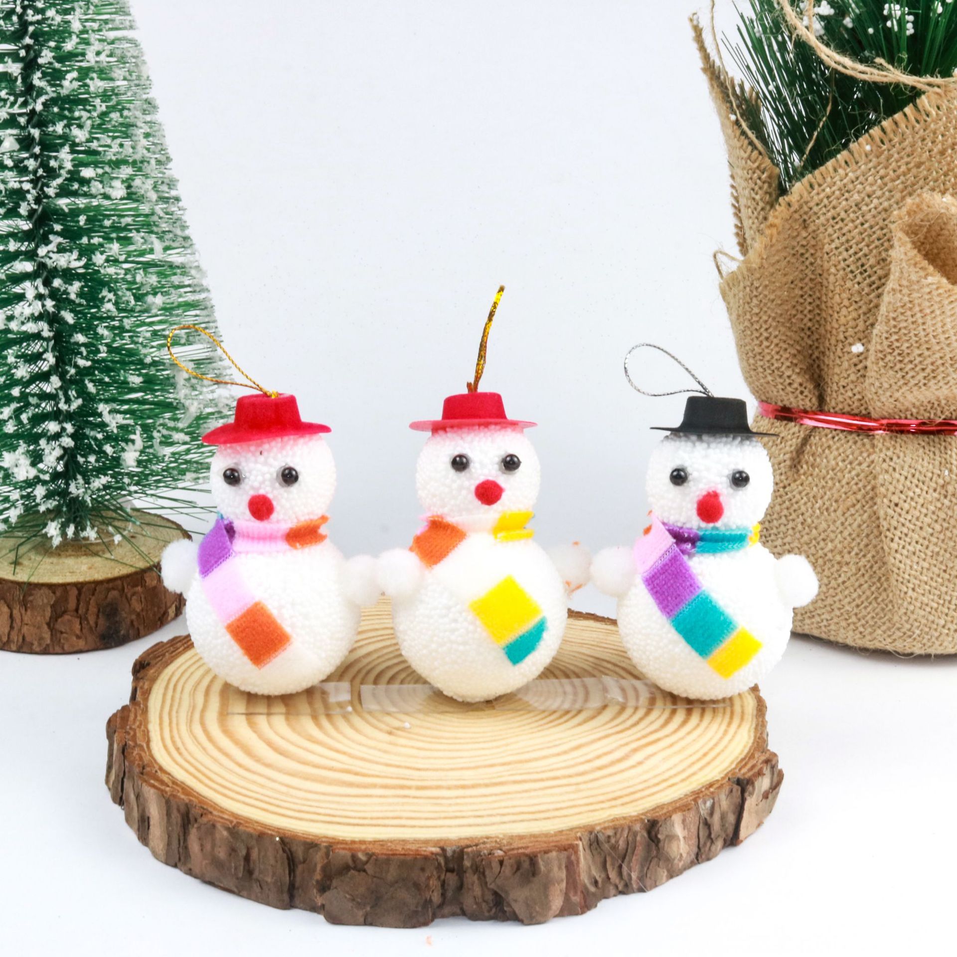 3 sets of 5x7cm Christmas foam snowmen, three-dimensional scene decorations, shopping malls, bars, festival pendants, Christmas decorations pic 2