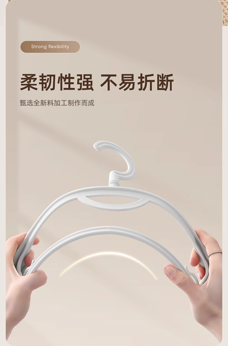 宽肩衣架家用挂衣可旋转挂钩衣柜收纳整理衣架防滑无痕干湿两用详情7