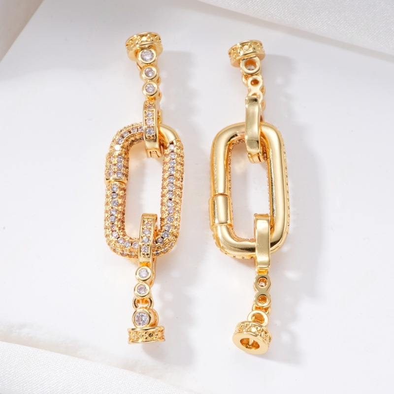 Pearl necklace buckle chain, full zirconium heavy industry handcrafted end buckle, connecting buckle, mother-and-child buckle, sweater chain diy accessories pic 9