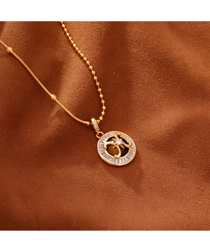 Hyacinth moda personalidad estilo europeo y americano collar diseño único sentido otoño invierno ojo de tigre colgante de piedra 2025 tik yin boom gargantilla collar pic 6