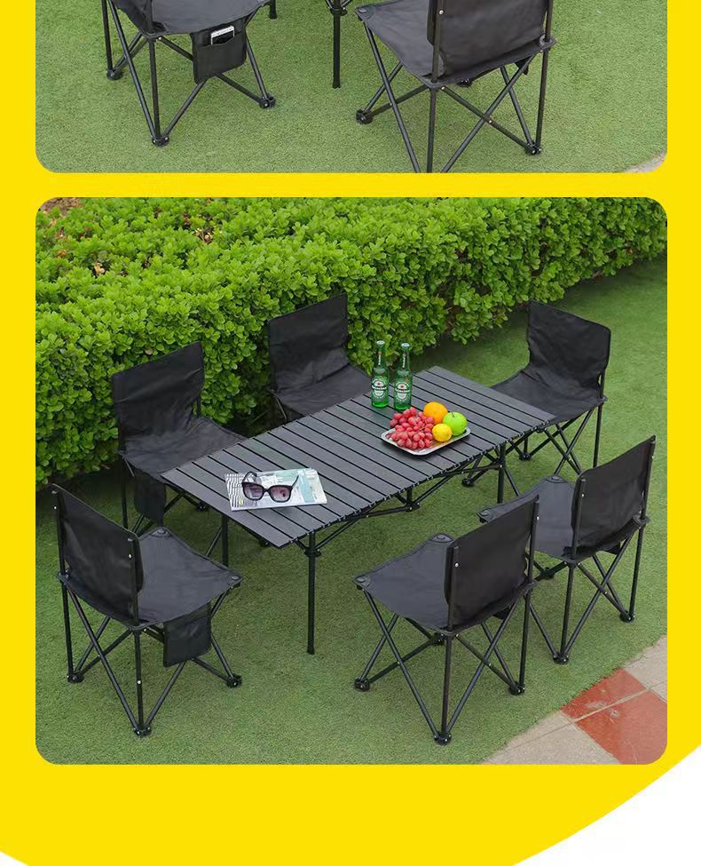Wholesale outdoor folding tables, metal egg roll tables, portable camping picnic tables, street vending tables, camping barbecue, self-driving Tours pic 6