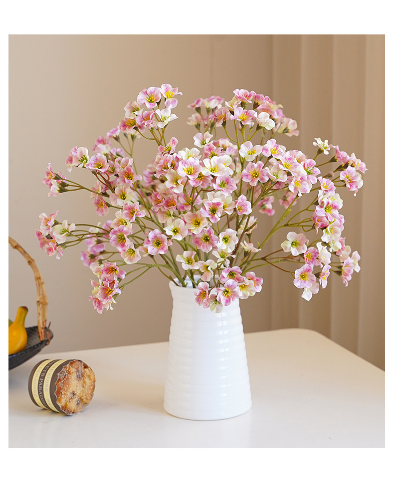 ins田园小清新仿真单枝小桐花家居婚庆装饰插花样板间摆件批发详情15