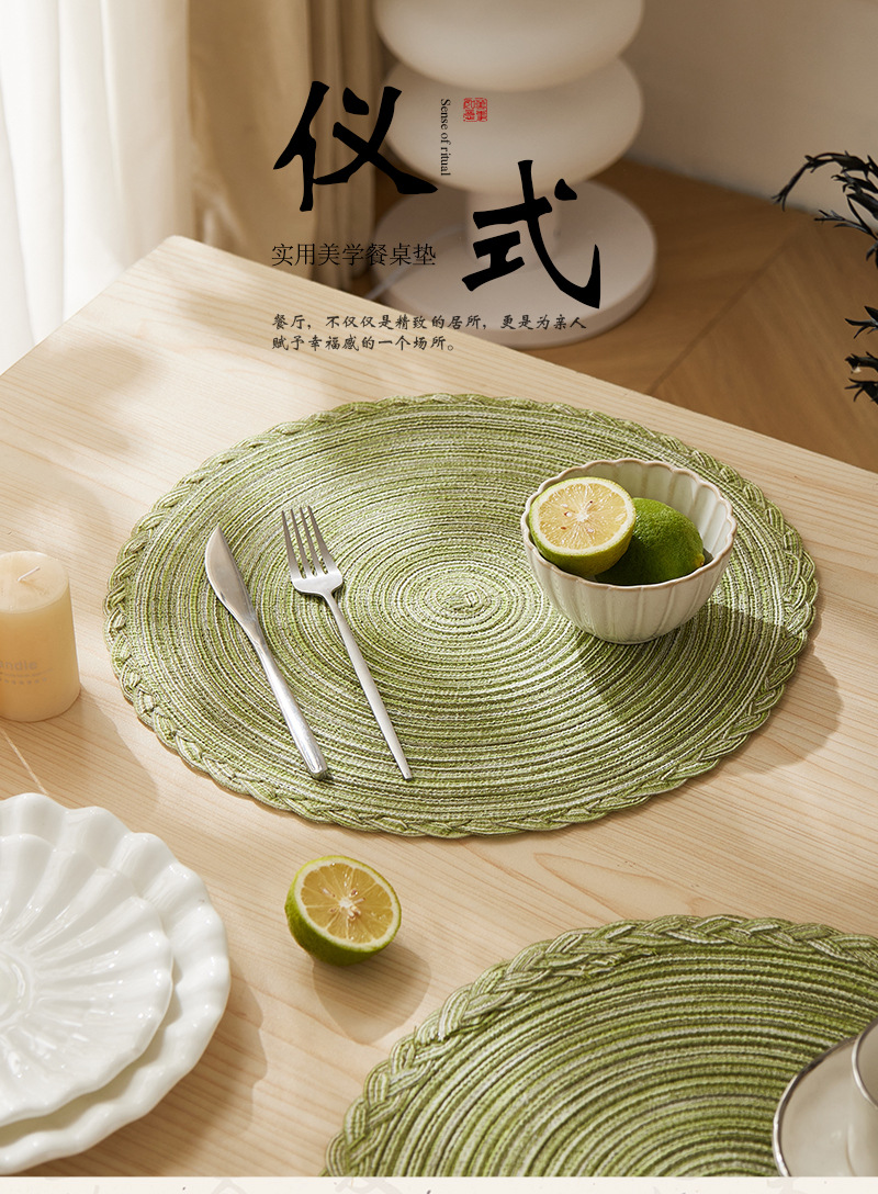亚马逊北欧简约餐垫隔热防水餐厅桌垫家用杯子垫碗盘垫子防烫锅垫详情1