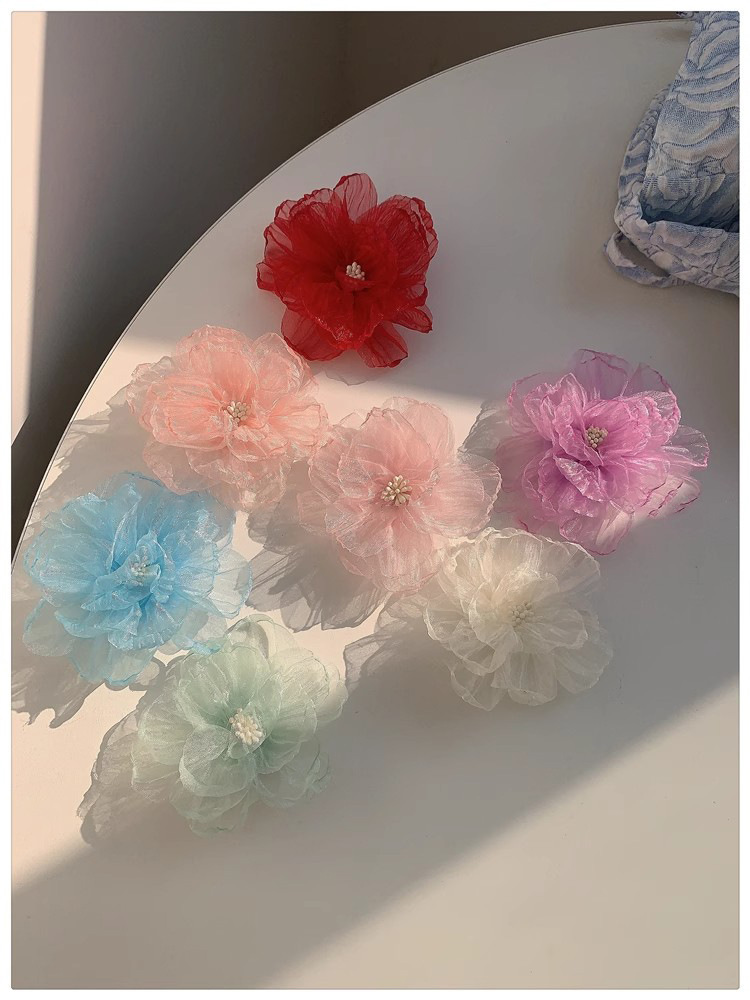 The color is super spring-like ~ Vacation-style large flower hair clip, side clip, new 2024 bangs hair accessory for women pic 8
