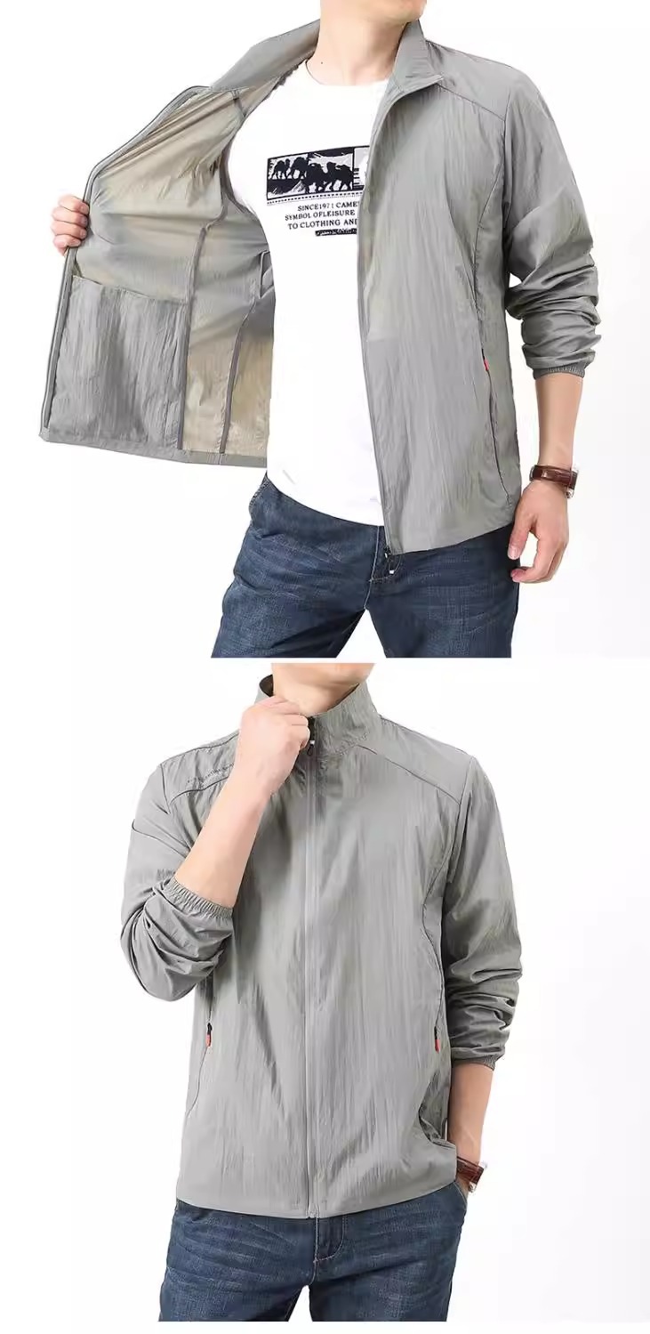 夏季男士防晒衣舒适锦纶100%宽松休闲户外运动防止外线速干皮肤衣详情13