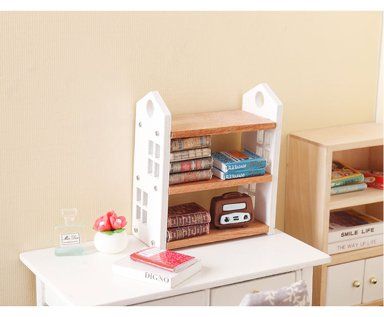 微缩食玩收纳置物架层列架子书架迷你模型1:12分ob11 dollhouse详情6