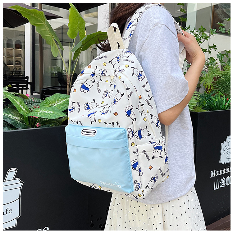 New cross-border cartoon printed schoolbag for junior high school girls, 2024 new high-appearance-level trendy casual backpack pic 22