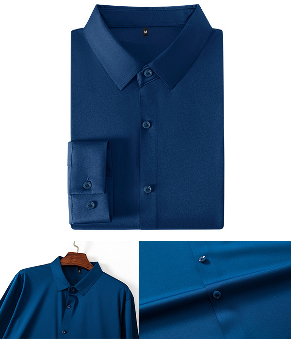 【无痕高弹】跨境四面弹力衬衫男免烫抗皱男士衬衣欧码男装外贸爆详情16