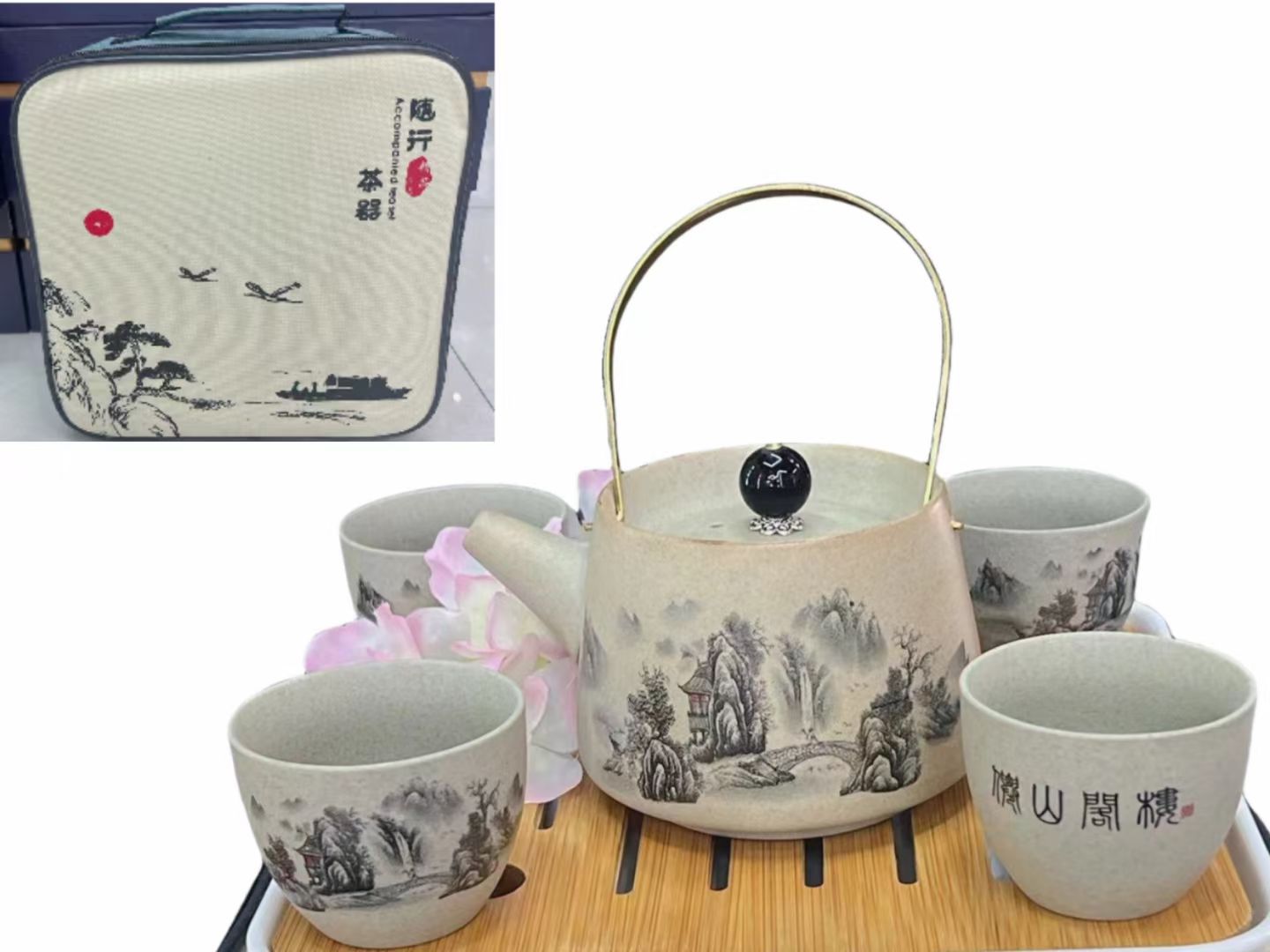 陶瓷茶具套装茶壶茶杯粗陶15件套家用功夫茶具商务礼品茶具礼盒装详情30