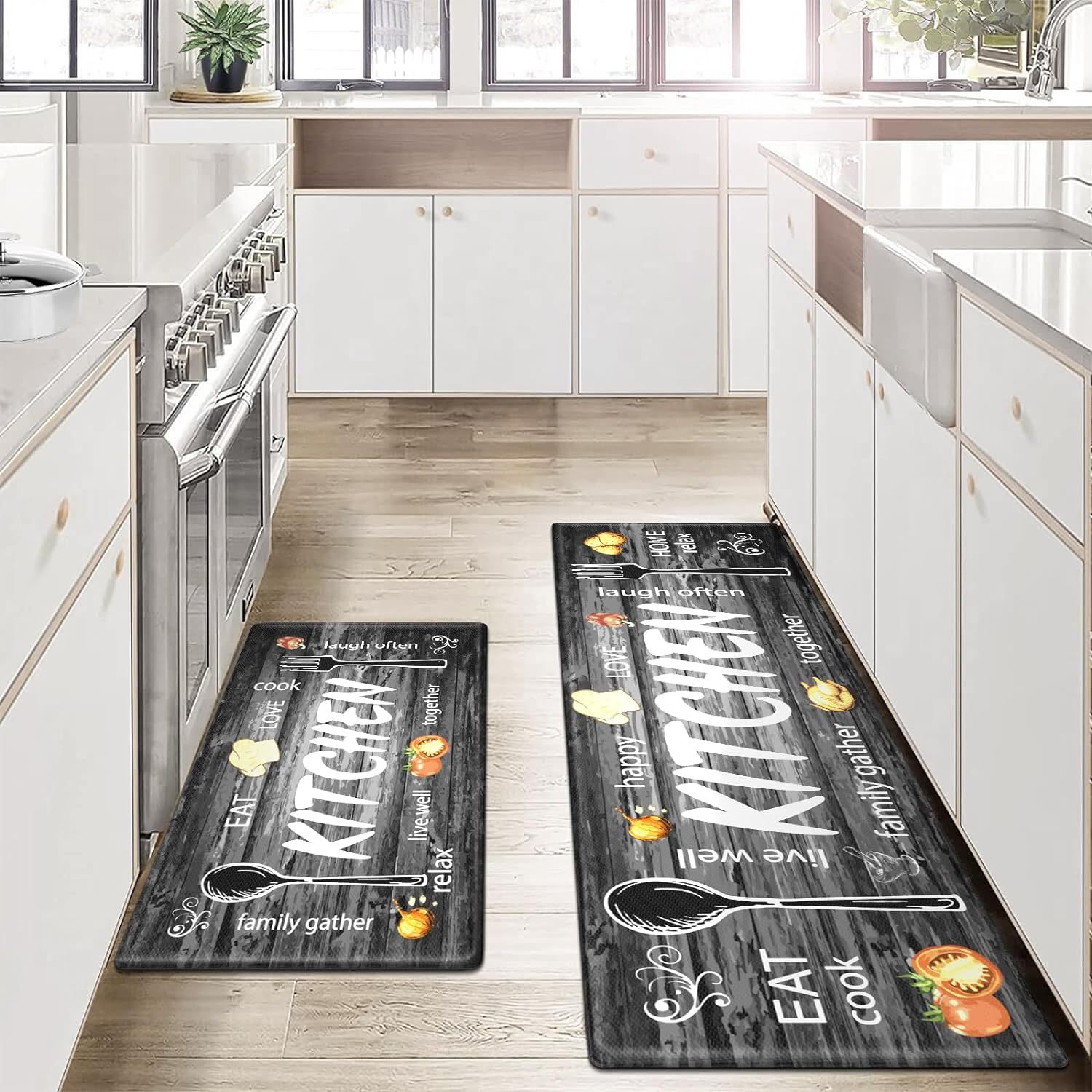 Amazon dropshipping home kitchen carpets, thickened long strip combination floor MATS, oil-absorbing and dirt-resistant bathroom floor MATS wholesale pic 12