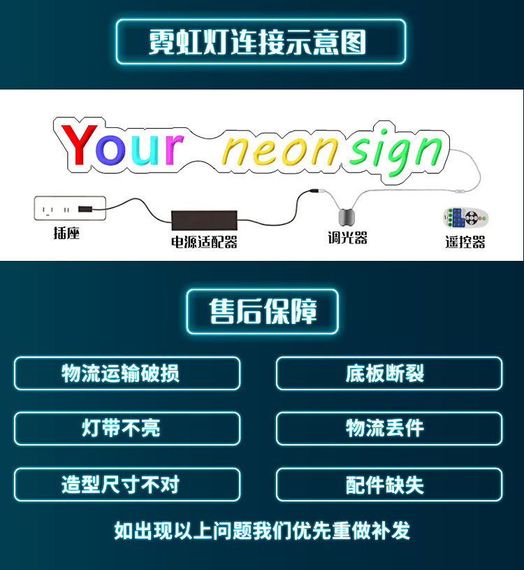 跨境电商led霓虹灯牌酒吧居家装饰neon sign派对氛围亚克力霓虹灯详情14
