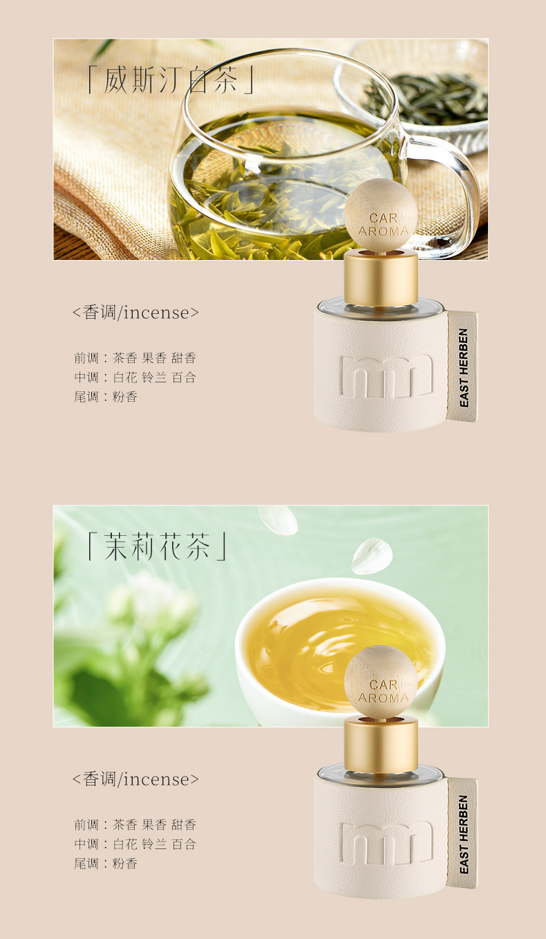 50ml portable car aromatherapy essential oil, car fragrance deodorizing aroma, car interior decoration, souvenir, long-lasting light fragrance pic 12