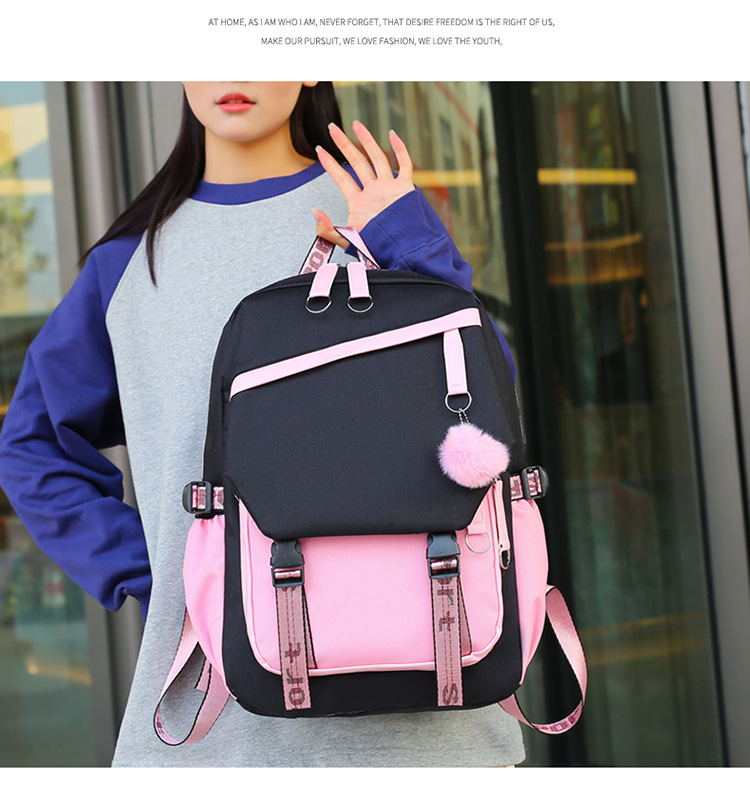 Classic style casual and fashionable hand-held shoulder accessory Korean-style pendant pattern backpack pic 8