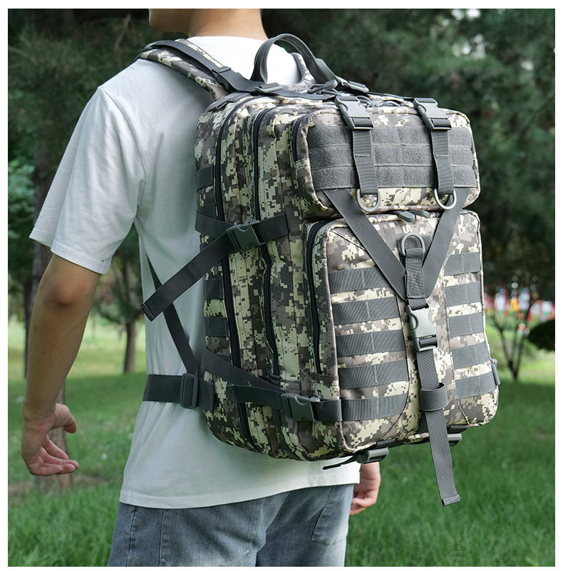跨境战术包野外露营包登山包迷彩双肩包大容量高级感户外徒步背包详情15