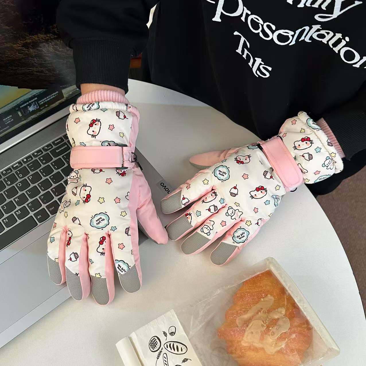 新款滑雪手套冬季女加绒加厚防风防寒学生户外骑行可触屏保暖手套详情3