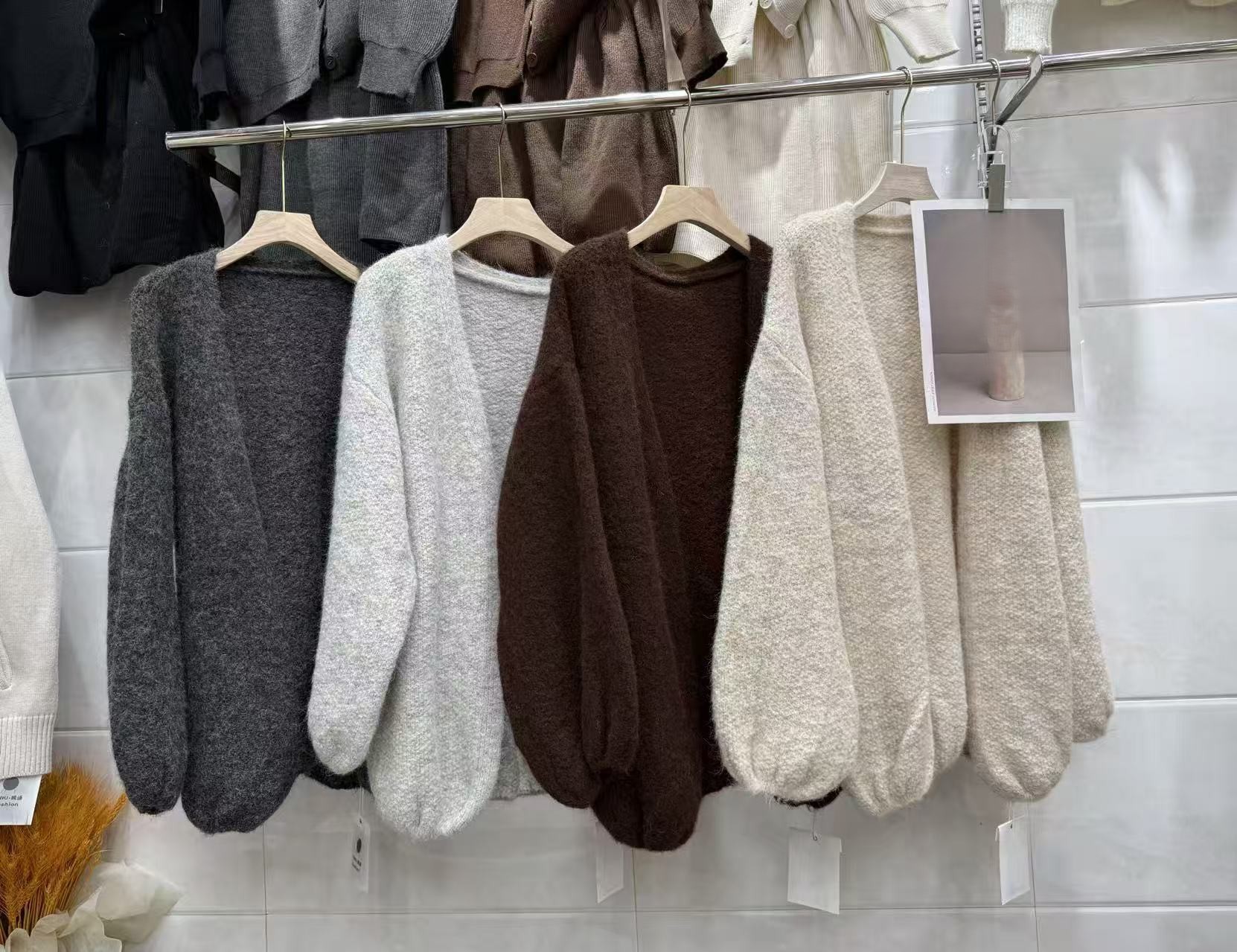 毛衣外套优质羊毛软糯慵懒风2025秋冬新款宽松百搭韩系针织开衫详情1