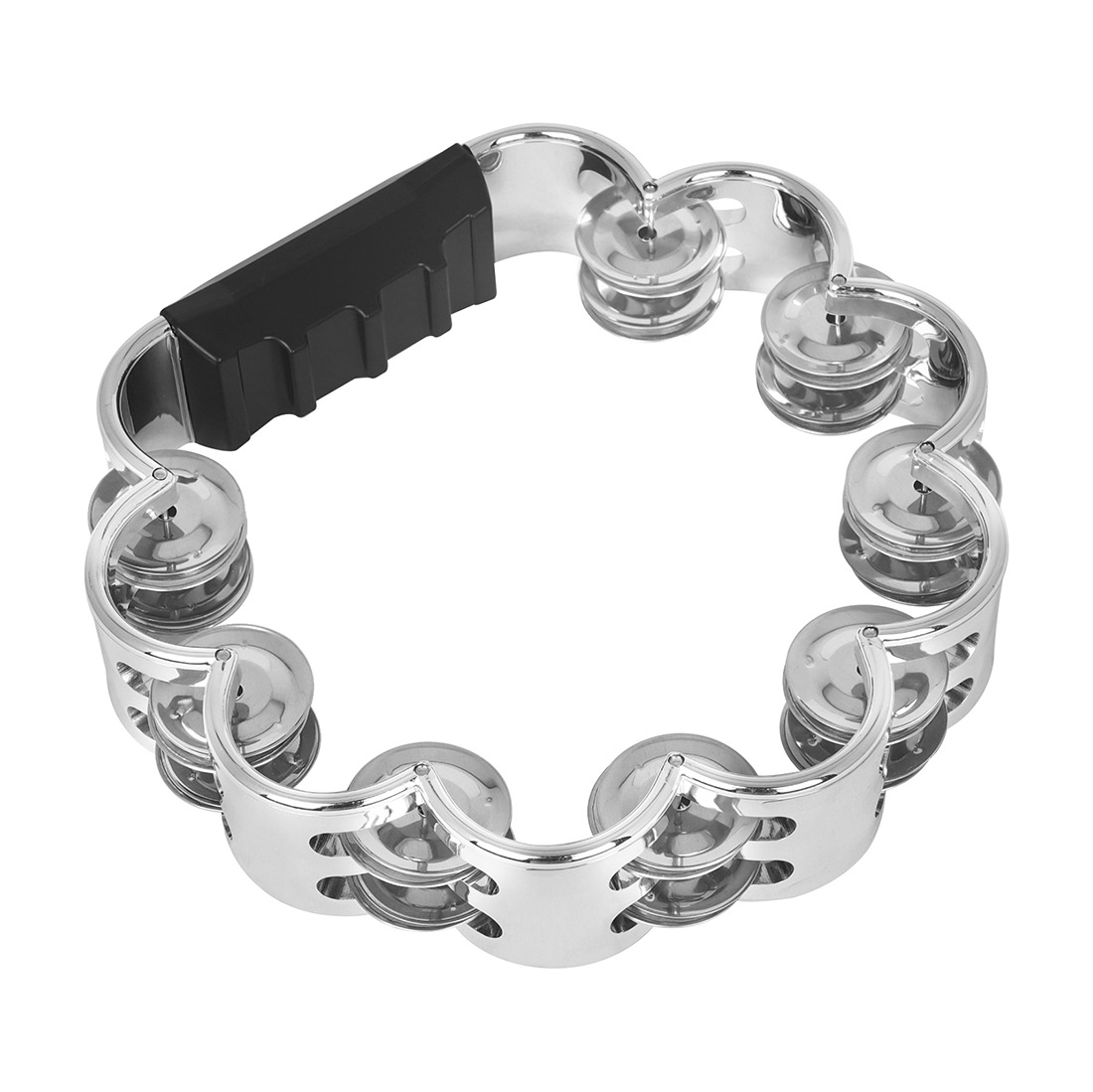 Ciruela de acero inoxidable campana de mano doble anillo de tambor de flores instrumentos de percusión música prop niños danza doble fila campana pic 8