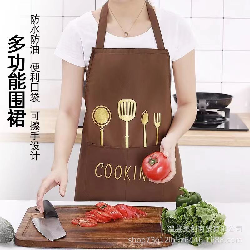 围裙厨房做饭防水防油免清洗工作服男女同款厨房围裙家用做饭时尚详情2