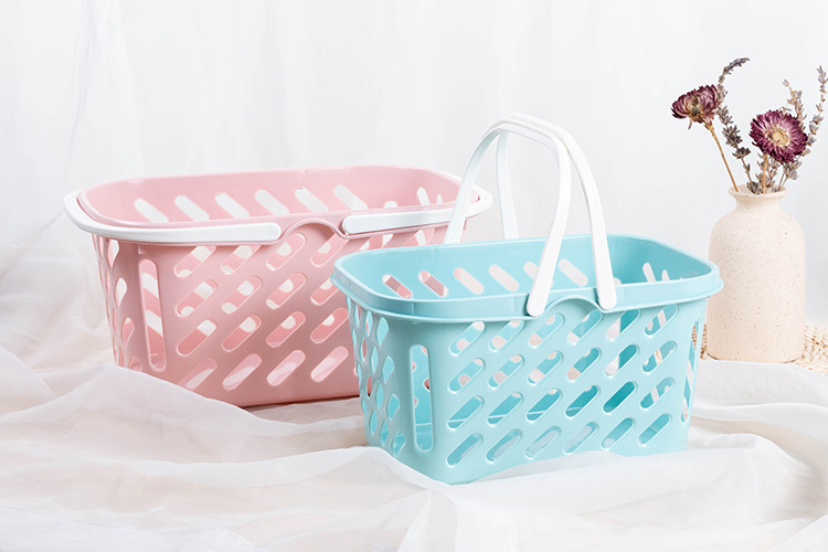 Shopping baskets, small hand-held baskets, bath baskets, toiletry baskets, plastic storage baskets, storage frames, fruit baskets, vegetable baskets pic 13