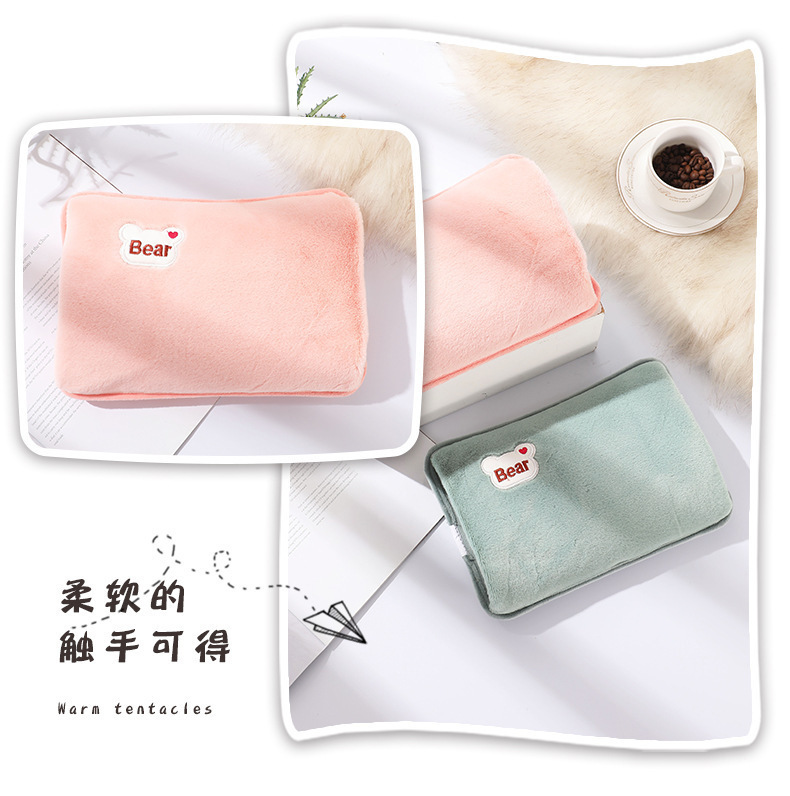 龙猫热水袋充电防爆暖水袋暖手宝敷肚子毛绒插手注水电热水袋详情12