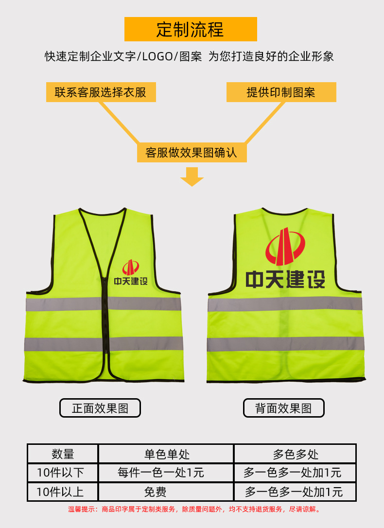 反光背心施工反光马甲交通道路环卫服反光马甲工人安全反光背心详情9