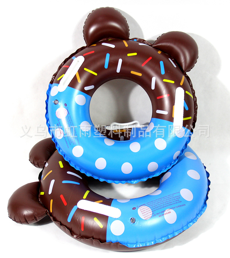 虹雨卡通游泳圈儿童把手充气水圈加厚pvc甜甜圈批发米奇扶手圈圈详情15