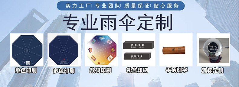 三折8骨全自动广告印刷logo雨伞 遮阳晴雨商务礼品伞折叠雨伞详情3