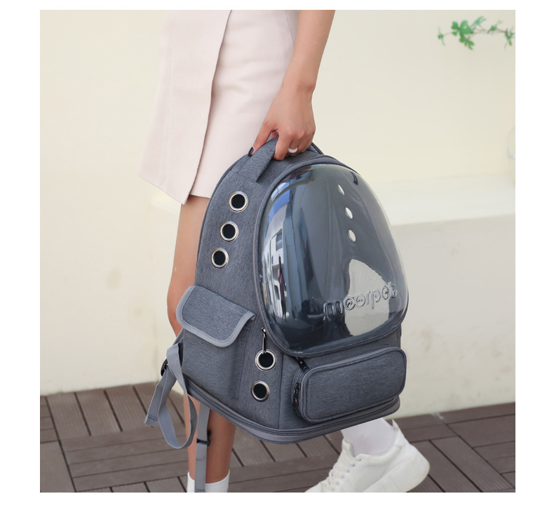 Portable and breathable cat bags for going out, space pet cabin, double-shoulder cat backpack, cat cage, dog and cat schoolbag, cat supplies pic 14