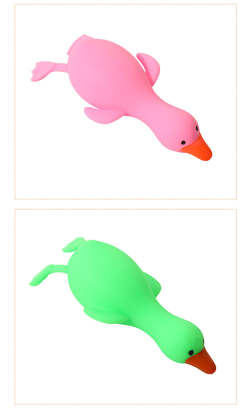Big white goose flour duck stress-relieving toy, cute rubber slow-rebound duck, popular cartoon stress-relieving toy wholesale pic 12