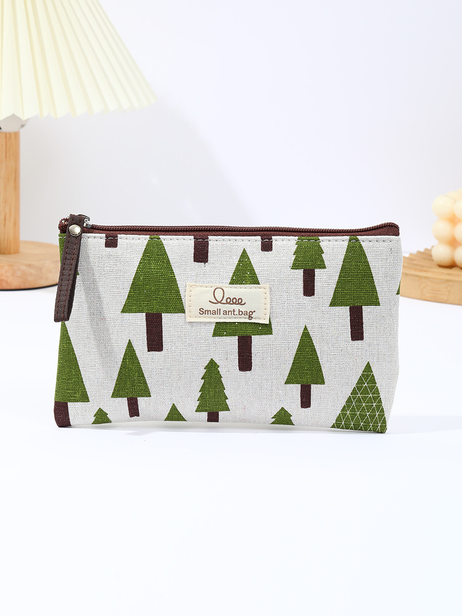 Cross-border large linen makeup bag, multi-functional, hand-held bag, mobile phone coin purse, makeup storage bag, customizable pic 6