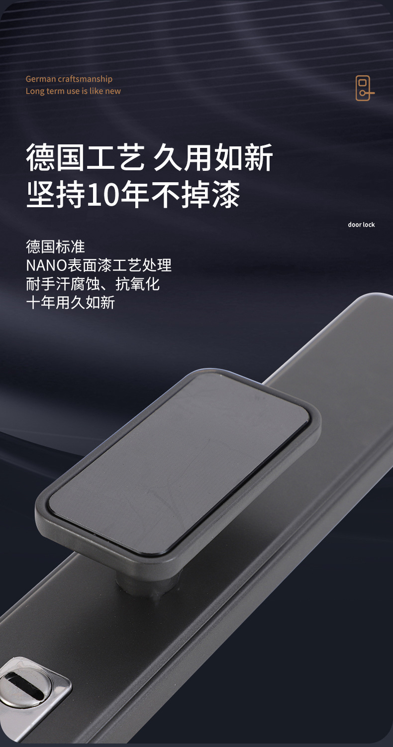 Household general-purpose anti-theft door handle, iron panel, aluminum alloy handle, acrylic adjustable mechanical handle door lock pic 5