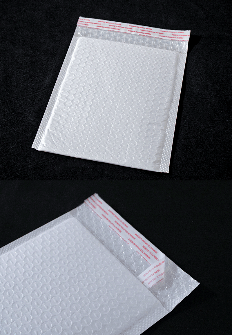 Thickened white composite pearlescent film matte bubble bags, express packaging self-adhesive bags, shockproof foam bags in stock for wholesale pic 9