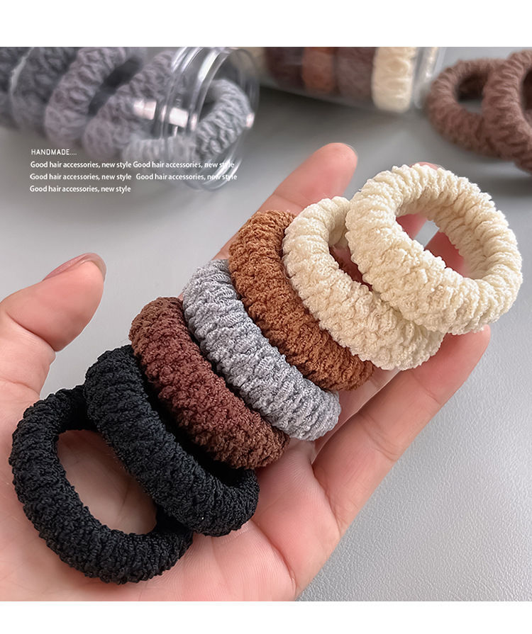 升级版加宽加厚发圈皮筋女提花纹路高弹力耐用头绳时尚马尾发绳详情9