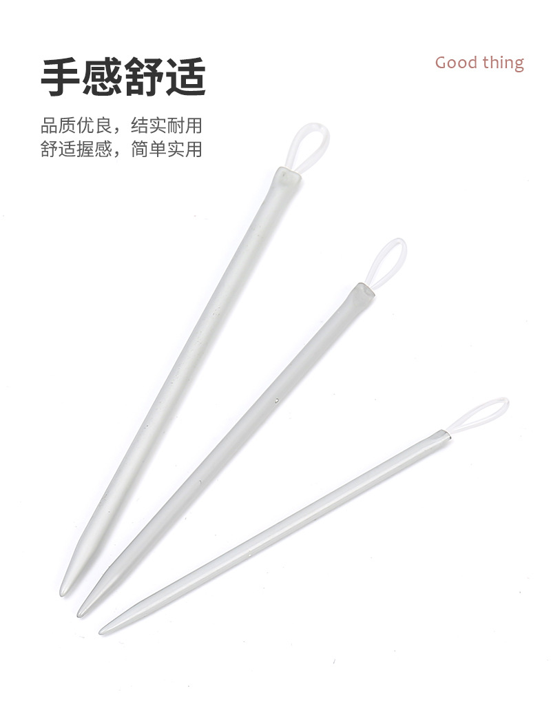 SKC3支装尼龙铝棒针套装手工工具裤腰带穿线器松紧器毛线编织棒针详情8