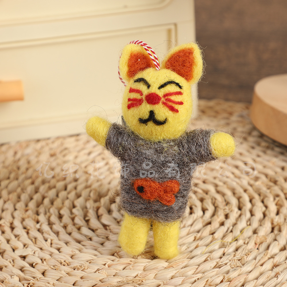 A collection of Korean-style Nepalese pure felt pendants, creative figurines, pendant bags, InS-style pendants, keychains and accessories pic 12