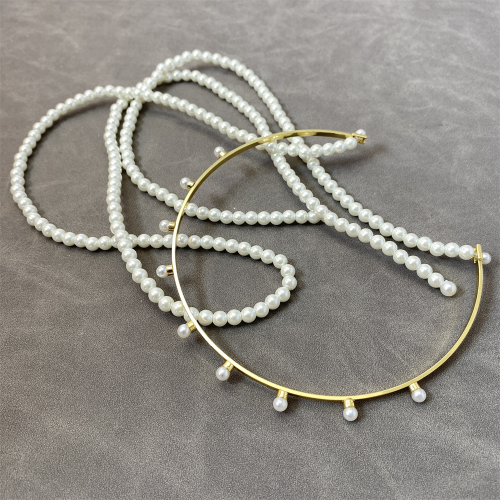 法式复古仙女珍珠流苏链条发箍设计感小众气质发卡森系超仙头饰女详情8