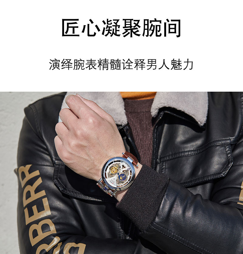 品牌新款跨境热销男士手表高级感防水全自动陀飞轮机械表时尚直播详情15
