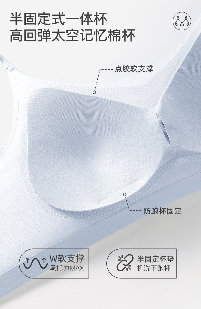 Ice Silk ultra-thin seamless lingerie for women, no steel rings, small breasts, gathering, invisible summer sweat-absorbing, breathable, comfortable and beautiful back bra pic 42