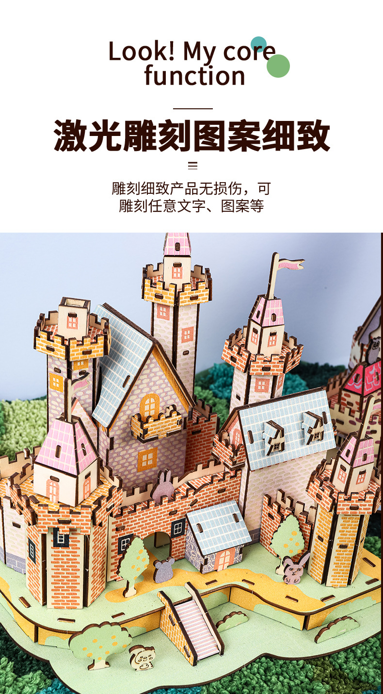 跨境新款创意儿童益智玩具儿童小屋建筑模型DIY手工玩具厂家批发详情5