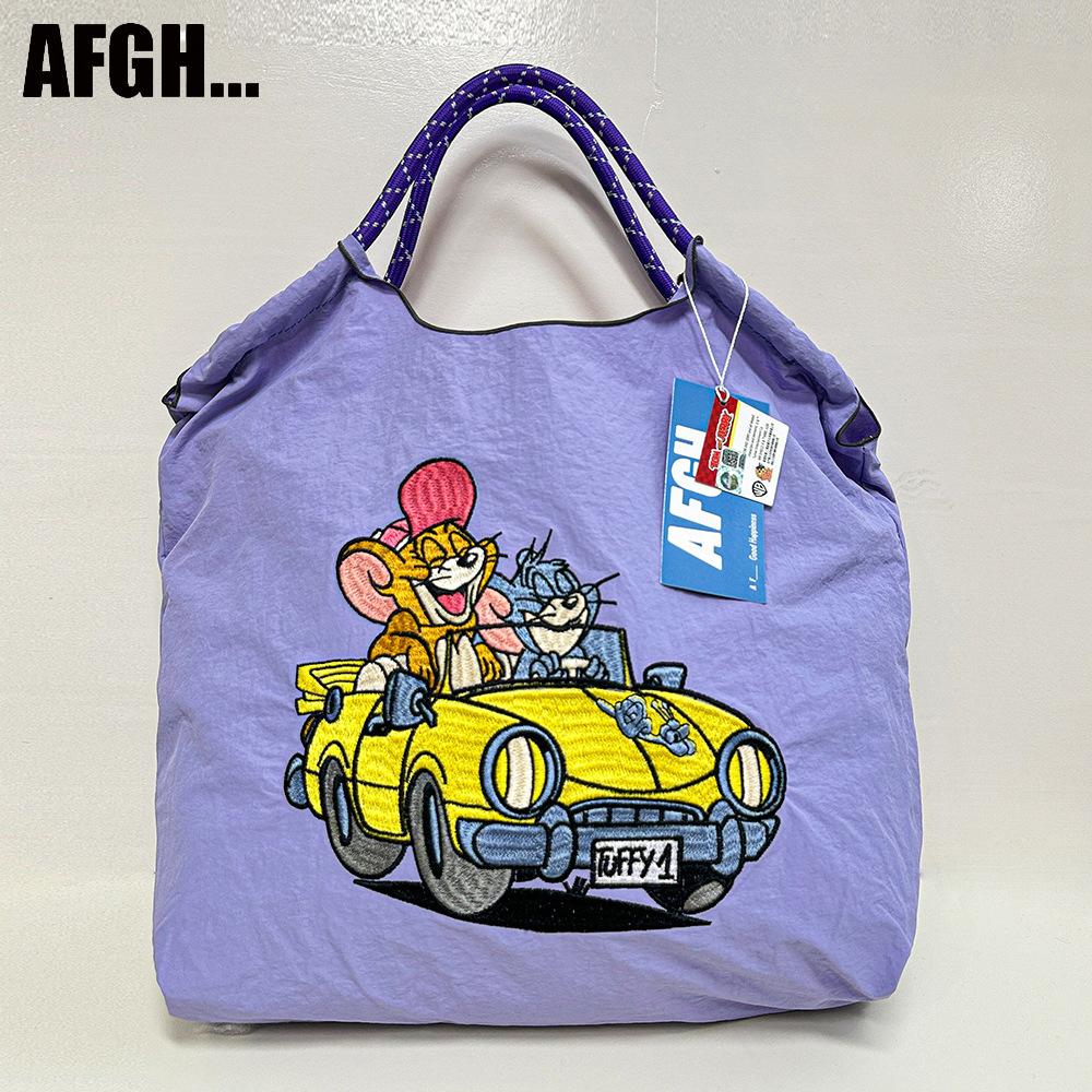 AFGH Warner officially authorized TomJerry embroidered shopping bag handbag, high-end car cat pic 13